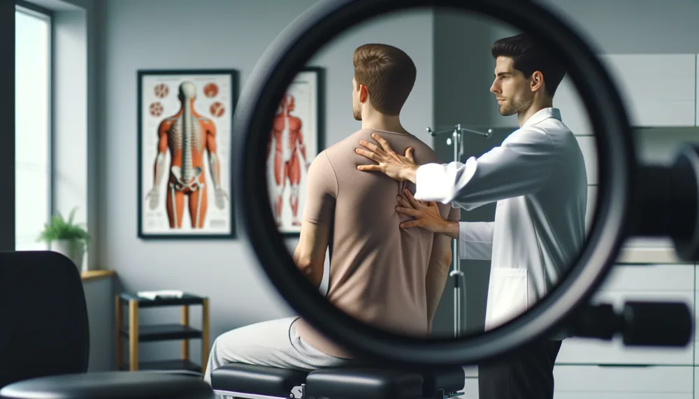 Gentle chiropractic session in progress, showcasing non-invasive spinal manipulation techniques