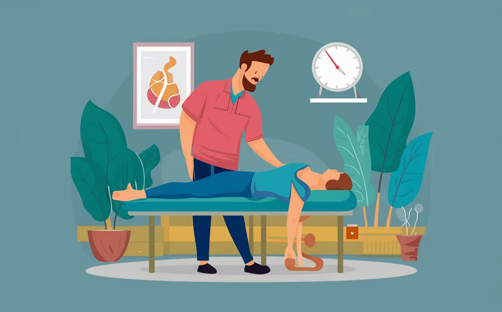 An illustration depicting the negative effects of poor posture on the spine and body, including a throbbed neck, thoracic health issues, hunched vertebrae, and compressed vertebrae, and highlighting the potential benefits of chiropractic care in addressing these problems.
